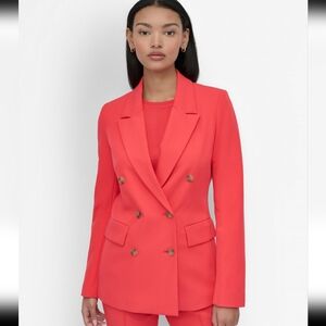 DKNY Women's Double-Breasted Peak-Lapel Blazer